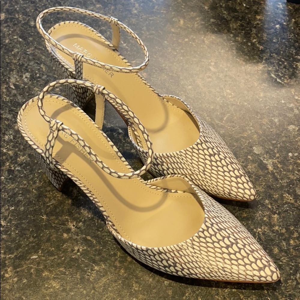 Marc Fisher Callo 2 Pump Heel Snake Print Size 7.5